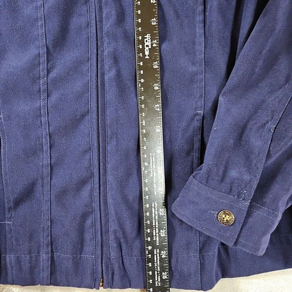 Allison Dailey Women's Zip Jacket Sz 10 Navy - Picture 2 of 9